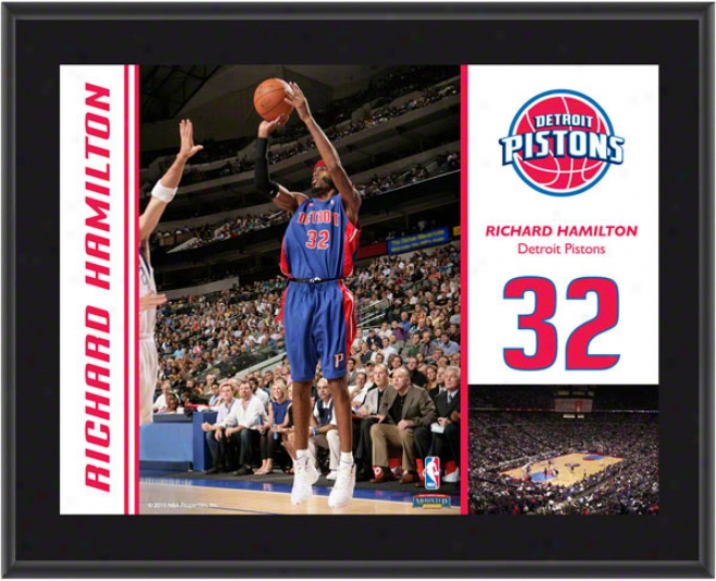 Richard Hamilton Plaque  Particulars: Detroit Pistons, Sublimatd, 10x13, Nba Brooch