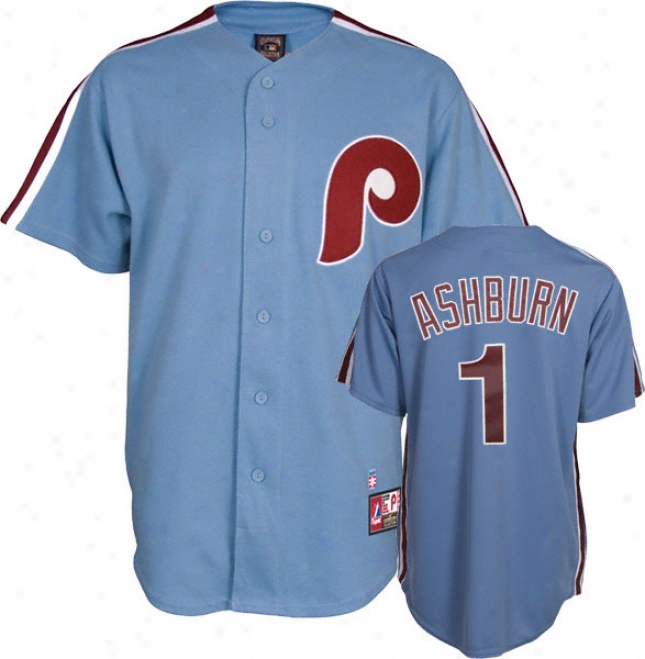 Richie Ashburn Philadelphia Phillies Light Blue Cooperstown Replica Jersey