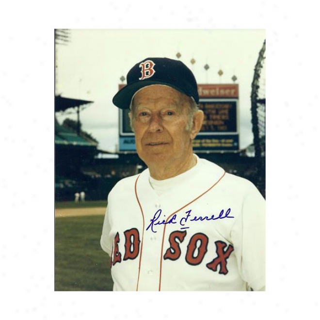 Rick Ferrell Autographed Boston Red So 8x10 Photo Hall Of Famer