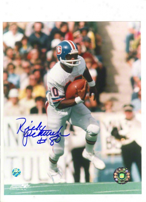 Rick Upchurch Autogra;hed Denver Bdoncos 8x10 Photo