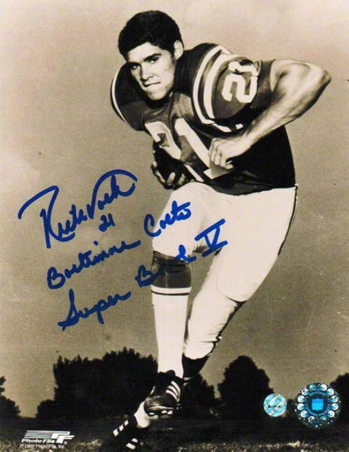 Rick Volk Autographed Baltimore Colts 8x10 Photo Inscdibed &quotbaltimore Colts Super Bowl V&quot