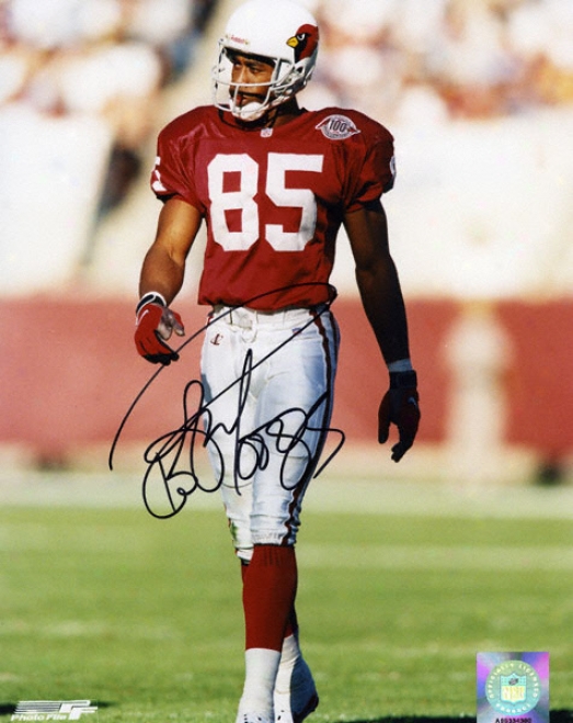 Rob Moore Arizona Cardinals - Approaching Line Of Scrimmage - 8x10 Autographed Photograph