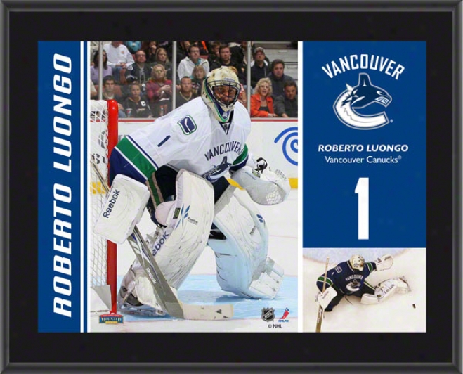 Roberto Luongo Plaque  Details: Vancouver Canucks, Sublimated, 10x13, Nhl Plaque