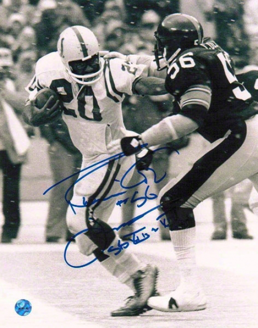 Robin-redbreast Cole Pittsburgh Steelers Autographed 8x10 Photograph By the side of Sb Xiii & Sb Xiv Inscription