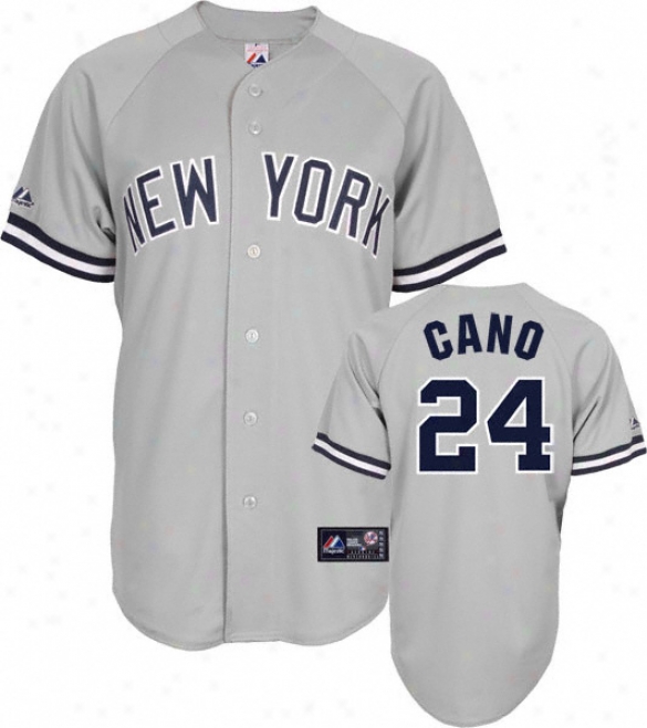 Robinson Camo Jersey: Adult Majestic Road Grey Replica #24 New York Yankees Jersey