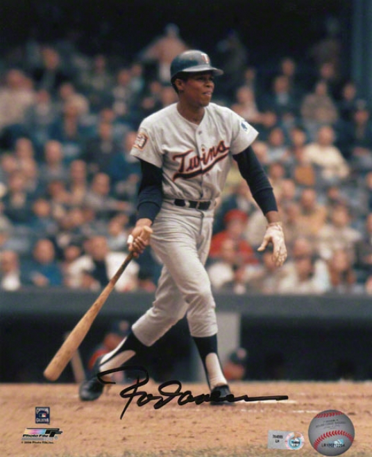 Twig Carew Minnesota Twins - Swing Follow Through - 8x10 Autographed Pgotograph