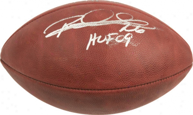 Rod Woodson Autographed Football  Particulars: Hall Of Fame 2009 Inscription