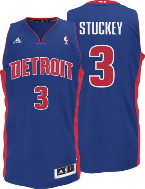 Rodney Stuckey Blue Adidas Revolution 30 Swingman Detroit Pistons Jersey