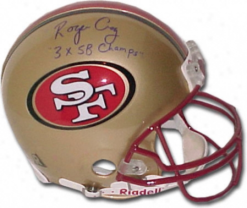 Roger Craig San Francisco 49ers Autograped Helmet With 3x Sb Champs Inscription