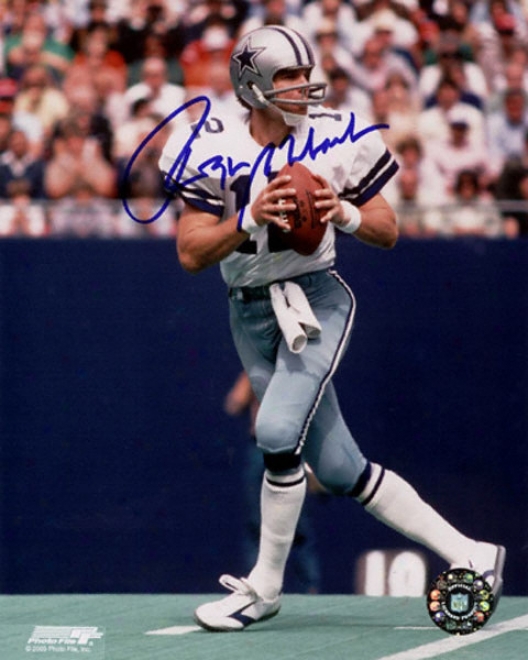 Roger Staubach Dallas Cowboys - Action1 - 8x10 Autographed Photograph