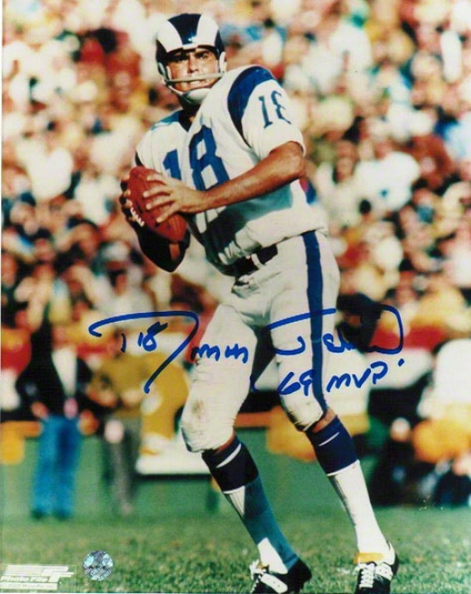 Roman Catholic Gabriel Autographed Los Angeles Rams 8x10 Photo Inscribed &quot69 Mvp&quot