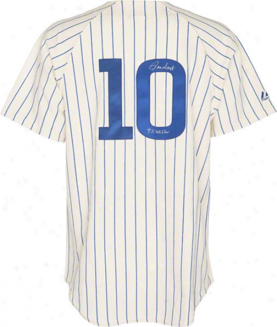 Ron Santo Chicago Cubs Autographed 1969 Throwback Jrsey W/ Inscription &quot9x The whole of Star&quot