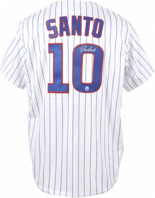 Ron Santo Chicago Cubs Autographed Majestic Athletic Replica Home Jersey