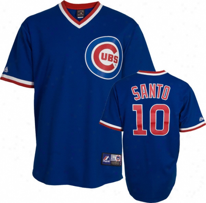 Ron Santo Chicago Cubs Royal Blue Cooperstowh Replica Jersey