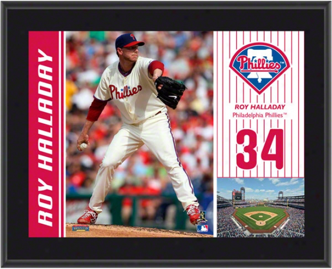 Roy Halladay Plaque  Details: Philadelphia Phillies, Sublimated, 10x13, Mlb Plaque