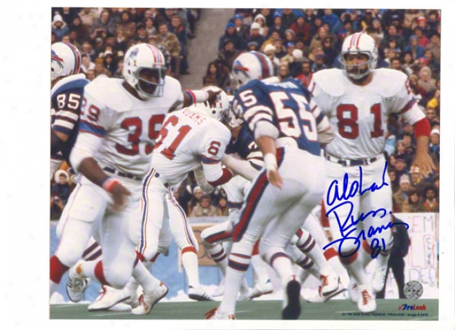 Russ Francis Autographed New England Patriots 8x10 Photo Inscribed &quotaloha&quot