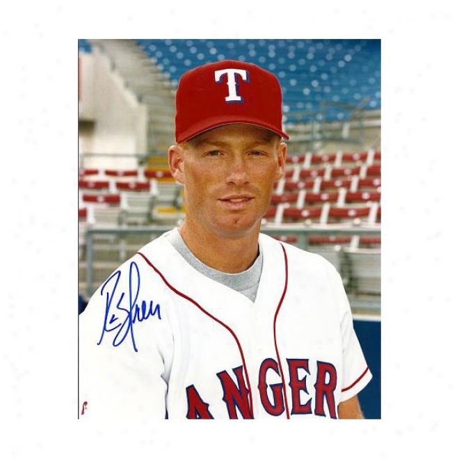 Rusty Greer Autographed Texas Rangers 8x10 Photo