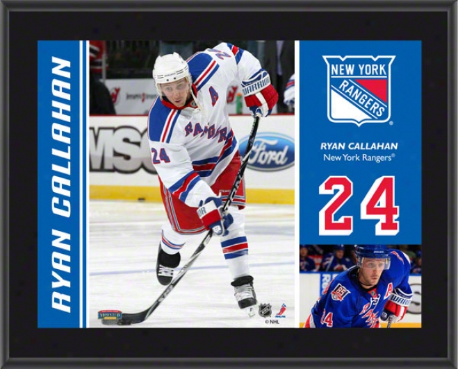 Ryaj Callahan Plaque  Details: New York Rangers, Sublimated, 10x13, Nhl Plaque