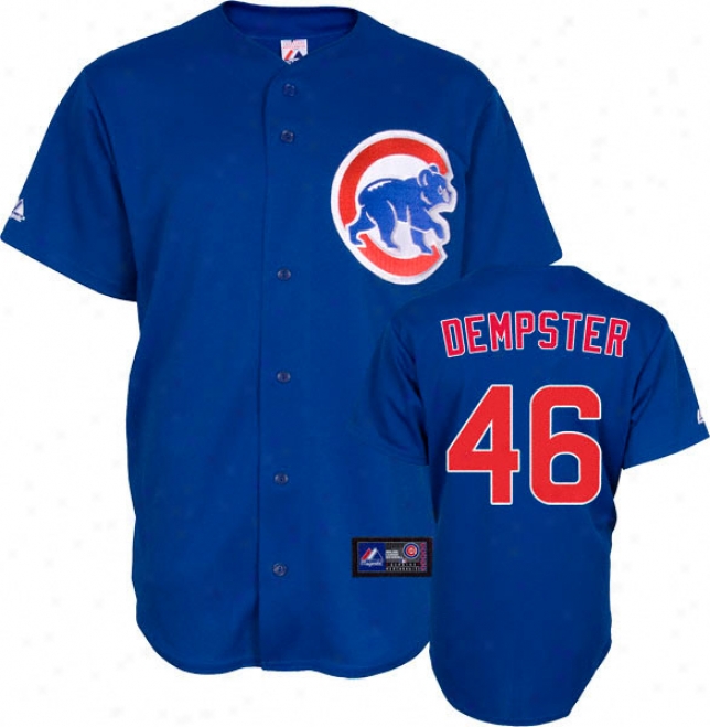 Ryan Dempster Jersey: Adult Majestic Alternate Blue Replica #46 Chicago Cubs Jersey