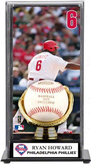 Ryan Howard Gold Glove Baseball Displah Case  Details: Philadelphia Phillies