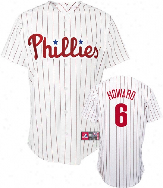 Ryan Howard Jersey: Adult Majestix Home Pinstripe Repoica #6 Philadelphia Phillies Jersey