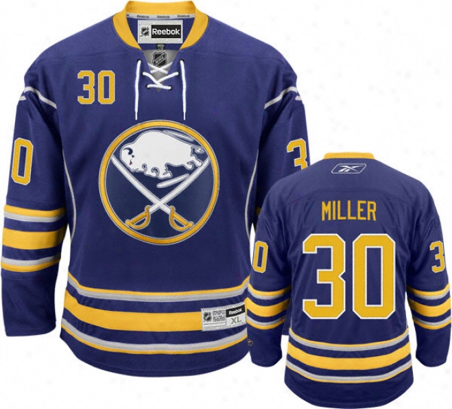 Ryan Miller Jersey: Reebok Blue #30 Buffalo Sabres Premier Jersey