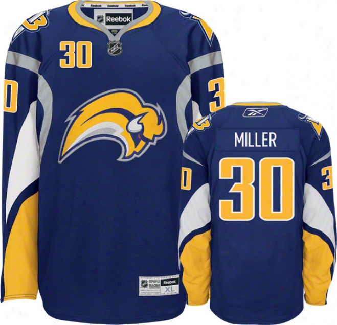 Ryan Miller Jersey: Reebok Navy #30 Buffalo Sabres Premier Jersey