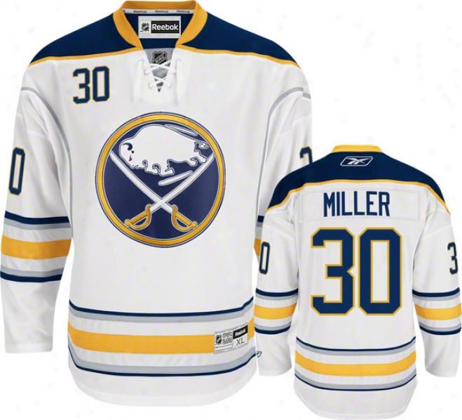 Ryan Miller Jersey: Reebok White #30 Buffalo Sabres Premier Jersey