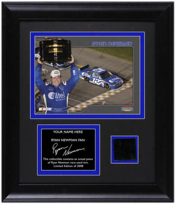 Ryan Newman Framed 6x8 Photograph With Race Tire And Perwonalized Nameplate