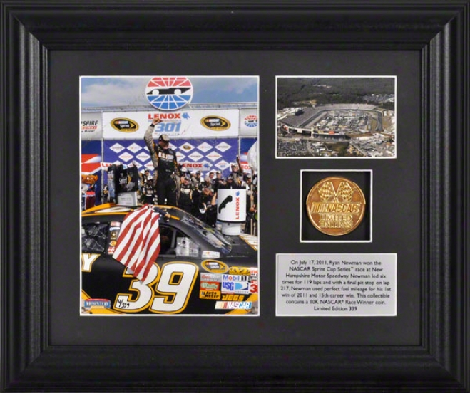 Ryan Newman Framed Photograph  Details: Lenox Industrial Tools 301, Godl Coin, Palte, Limited Edition Of 339