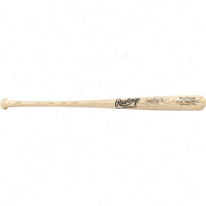 Ryne Sandberg Autographed Bat  Details: Name Engraved Blonde Rawlings Bst