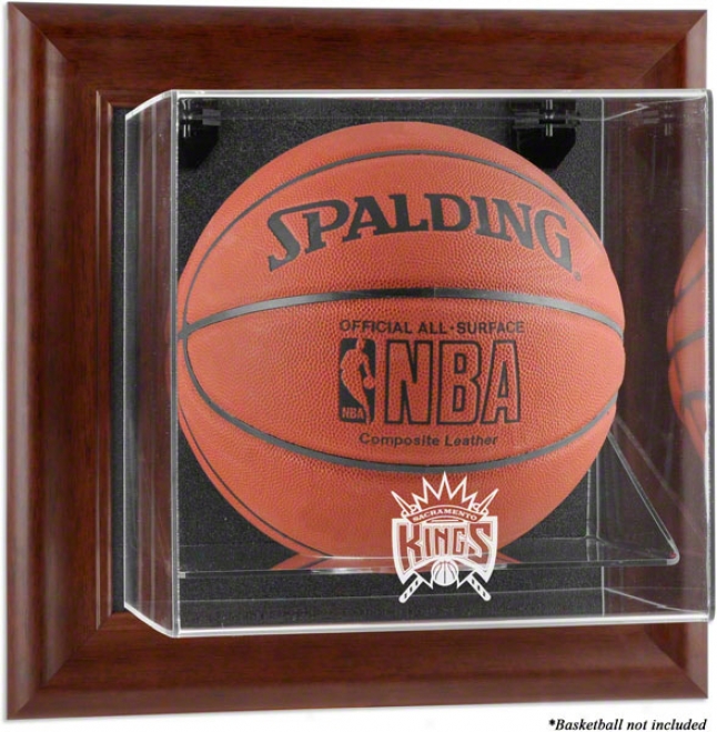 Sacramento Kings Framed Wall Mounted Logo Basketball Display Case