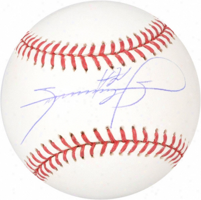 Sammy Sosa Atographed Baseball  Details: National League Baseball