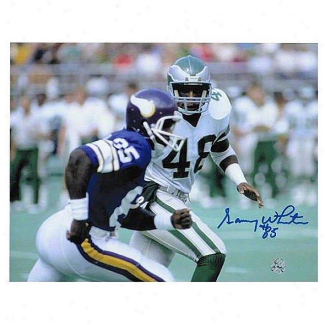 Sammy White Minnesota Vikings Autographed 8x10 Photo Vs Eagles