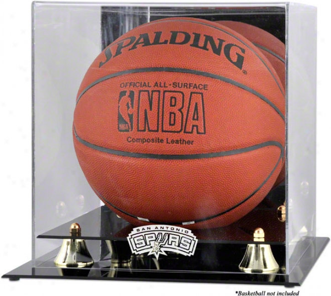 San Antonio Spurs Golden Classic Logo Basketball Display Case