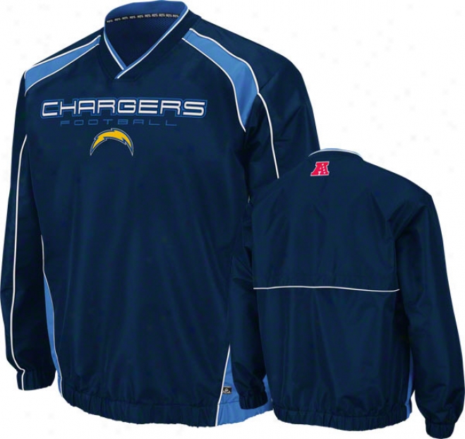 San Diego Chargers Coach's Choice Ii Navy Lightweight Puklover Jacket
