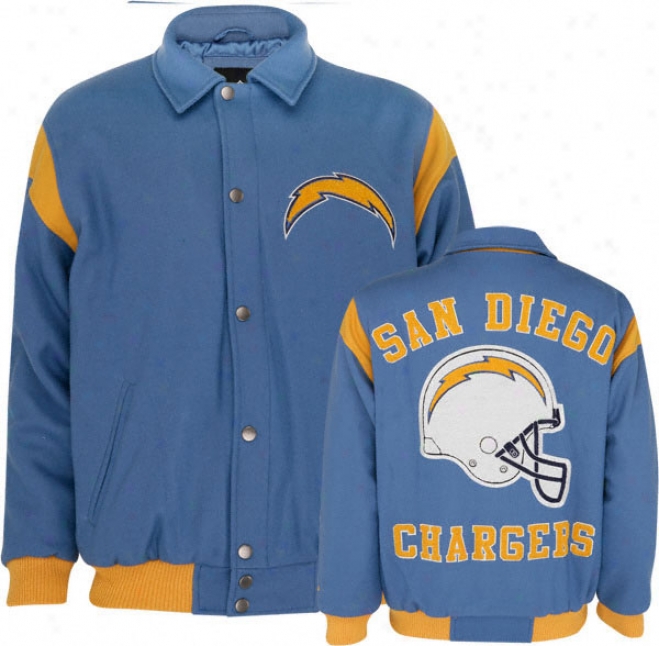 San Diego Chargers Team Color Wool Varsity Jacket