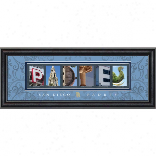 San Diego Padres Letter Art