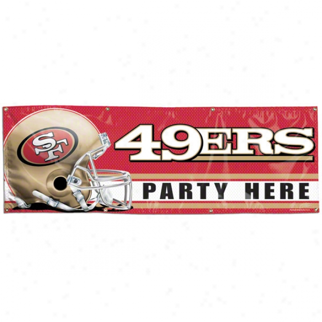 San Francisco 49res 2x6 Vinyl Banner