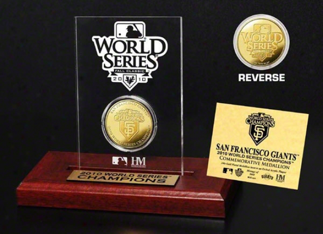 San Francisco Giants 2010 Natural order Series Champions 24kt Gold Etched Acrylic