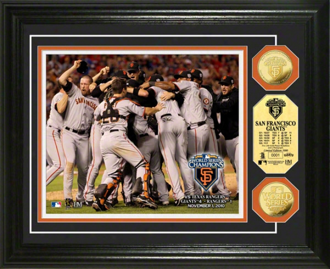 San Francisco Giants 2010 World Series Champions Celebfation 24kt Gold Coin Photo Mint