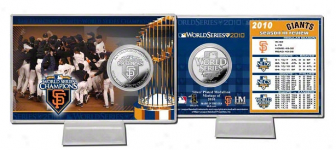 San Francisco Giants 2010 World Series Champions Silver Corner Card