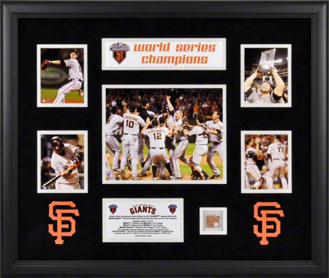 San Francixco Giants 5-photograph Framed Collectible  Details: 2010 World Series Champs, Quarry Used Filth, Limited Edition 500