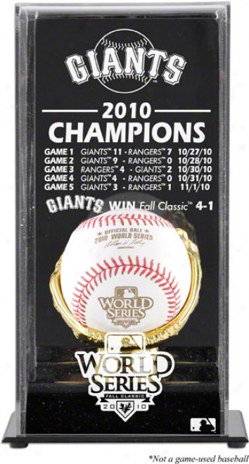 San Francisco Giants Baseball Display Case  Details: 2010 World Series Champions, World Series Baseball