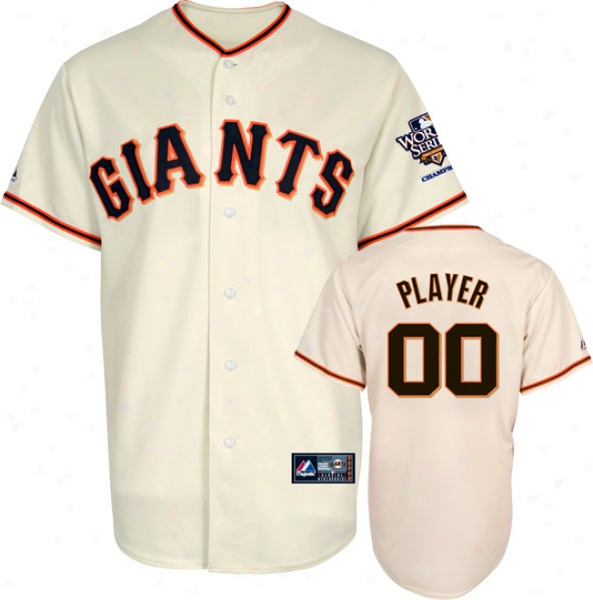 San Francisco Giants Jersey: Adult Any Player Home Replica Jersey With 2010 World Series Champs Patch