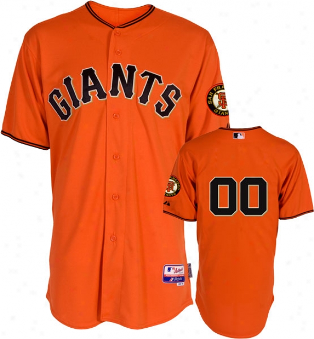 San Francisco Giants Jersey: Any Number Alternate Orange Authntic Cool Base␞ On-field Jersey Without Life Series Patch