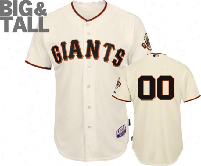 San Francisco Giants Jersey: Any Number Big & Tall Home Ivory Authentic Cool Base␞ On-field Jersey Without World Series Patch