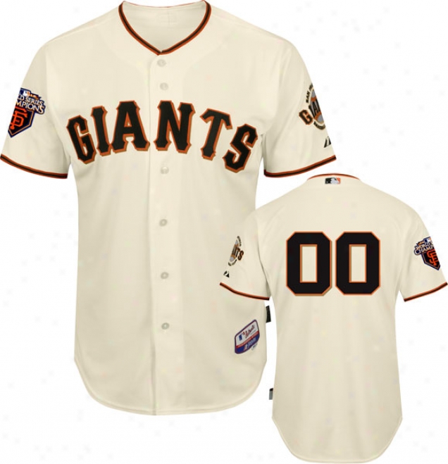 San Francisco Giants Jersey: Any Number Home Ivory Authentic Cool Base␞ On-field Jwrsey With World Series Commemorative Tract Worn In 2011