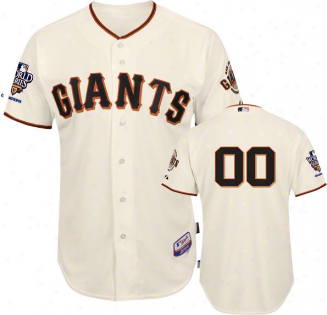 San Francisco Giants Jersey: Any Player Big & Tall Home Ivory Cool Base␞ Authentic On-field Jersey With 2010 World Series Champs Patch