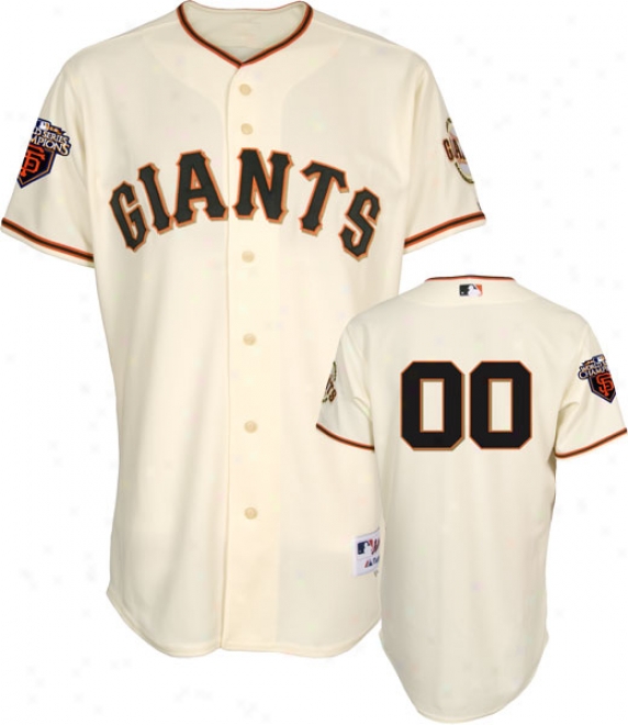 San Francisc oGiants Jersey: Any Player Home Ivory Authentic On-field Jersey With World Series Commemorative Patch Wrn In 2011